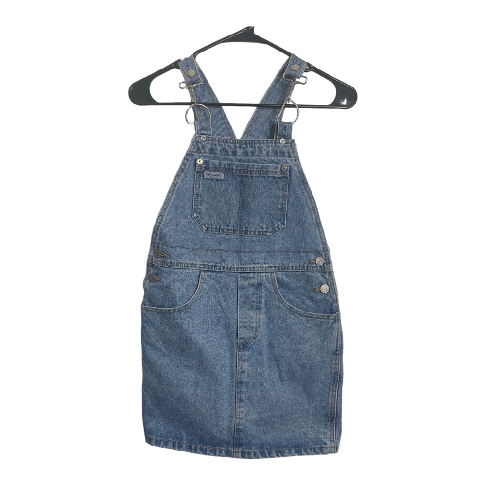 Vintage 90's Guess Denim Jean Overall Dress Girls Size 10